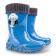 от 20 EURO...НОВ Модел - WATERPROOF! Размери 22до29, DEMAR Бебешки и Детски гумени ботуши с Топъл чорап, 0402-0403-A, СВЕТЛО СИН СИН. за: МОМЧЕТА или МОМИЧЕТА